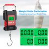 Portable Fish Scale 50kg/110lb Rechargeable Digital Hanging Fishing Luggage Scale with 1.5M Tape Measure