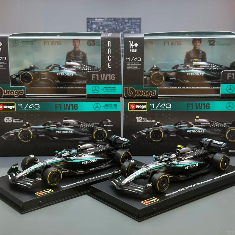 Neu auf Lager Bburago 2025 F1 Serie 1:43 2025 F1 Sf-25 Leclerc Rb21 Verstappen Mcl39 W16 Legierung Miniaturmodell Benutzerdefinierte Spielzeuge Geschenke