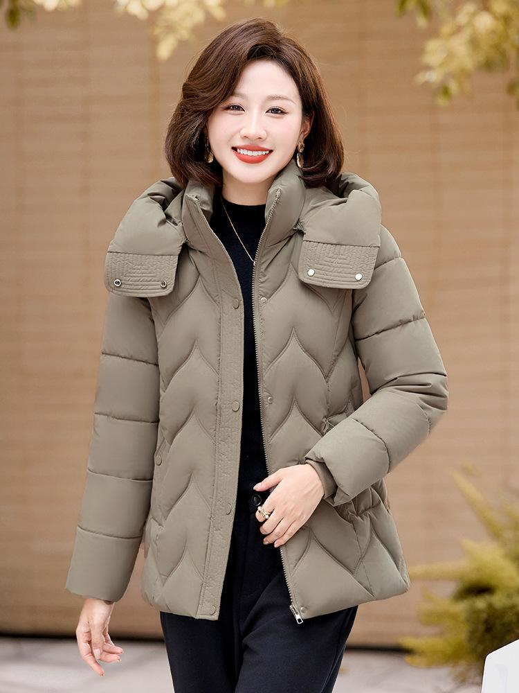 Last order mother cotton clothes short hooded thickened filled middle-aged and elderly women's winter warm jacket