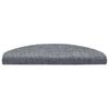 vidaXL Stufenmatten Selbstklebend 15 Stk. 65x21x4 cm Hellgrau Halbrund Groß