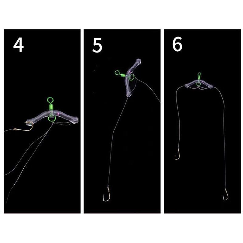 Y-Shaped Swivel Ring Fishing Subline Splitter Divider Space Beans Fishing Tackle Connector Silica Gel Three-Fork