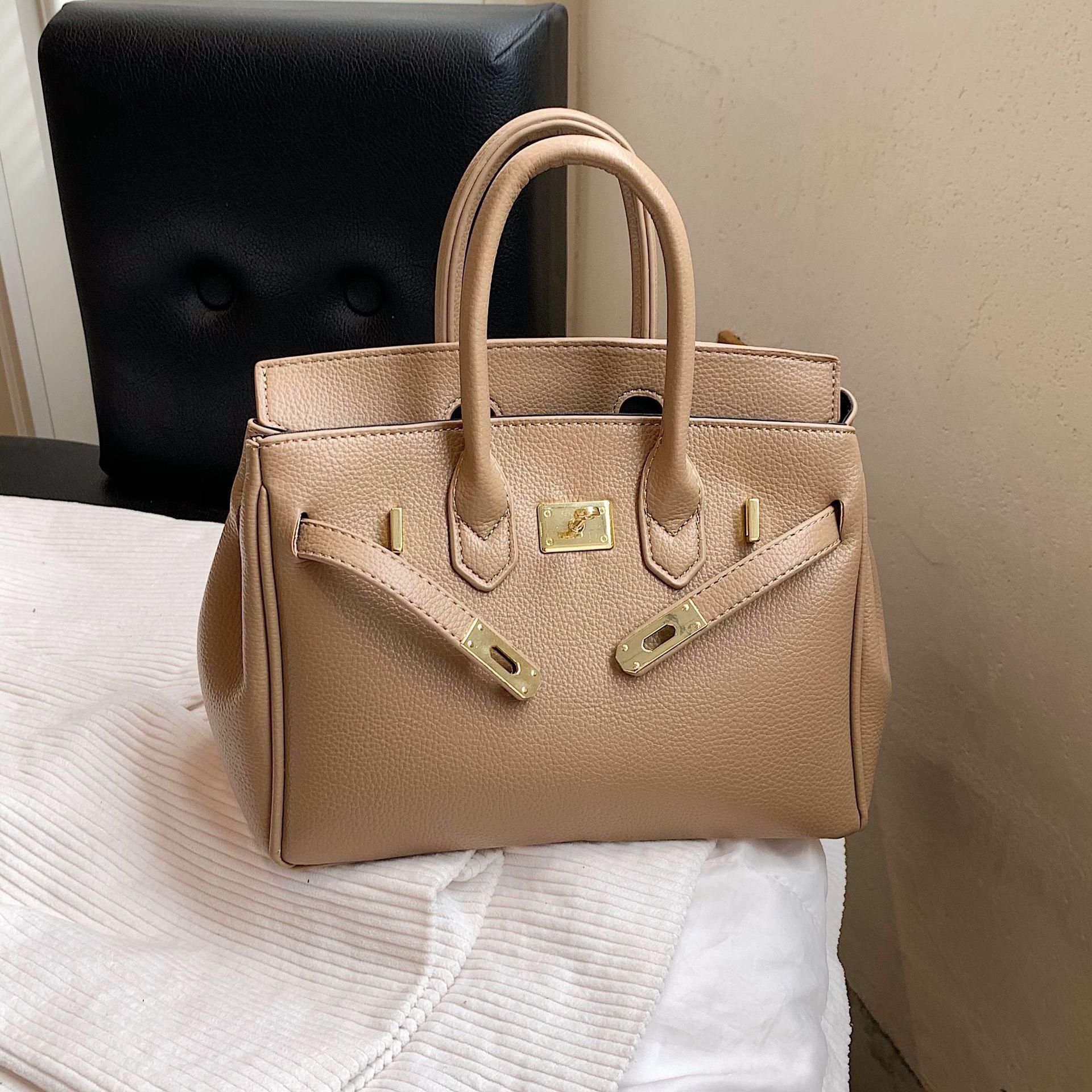 

Женская высококлассная роскошная сумка-тоут в корейском стиле - Сумка большой вместимости для осени и зимы. хаки