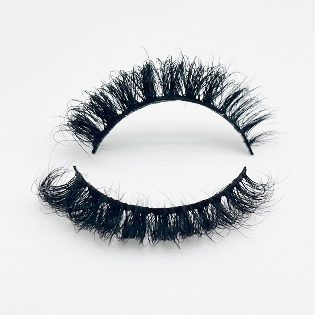 Neues Produkt 15 mm Nerz-gelockte gebratene Wimpern Europäischer und amerikanischer Naher Osten Kurze Wimpern Natürliche weiche russische Locken Falsche Wimpern