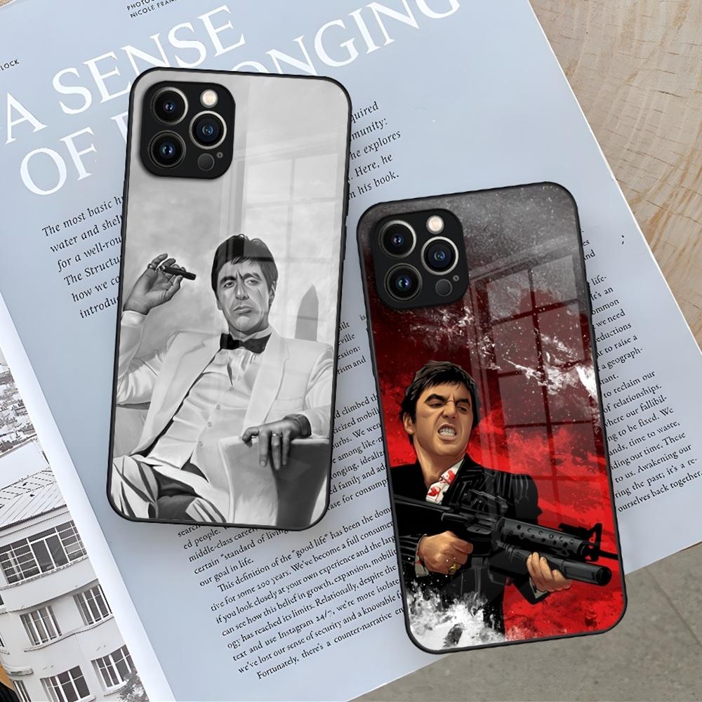 Scarface Godfather Tony Montana Phone Case for Iphone 17 16 Air 15 14 12 11 13 Pro Max Mini X Xr Xs Se Puls glass Cover