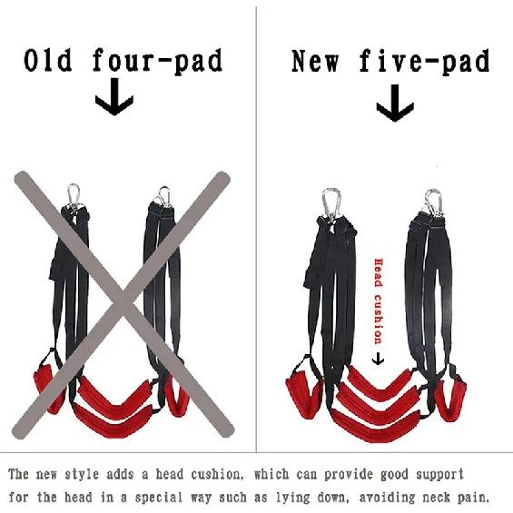 BDSM Sex Swing for Adult Toys, Upgraded Heavy Duty 360° Spinning Sex Swings with Adjustable Sex Sling for Both Ceiling & Door Mount Options, Adult