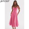 BITCED Summer-inspired Chic and Sophisticated Strapless Dress for Women