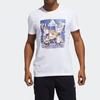adidas T Shirts Men's White Crew Neck Moderate Straight Fit GE1057
