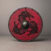 Handmade Wooden Viking Shield: Norse Dragon Design, Cosplay LARP Decor