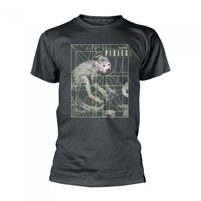 Pixies Unisex Adult Monkey Grid T-Shirt