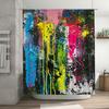 Abstract Colorful Splatter Design Shower Curtain Waterproof Bathroom Decorations Polyester Fabric Various Sizes Available