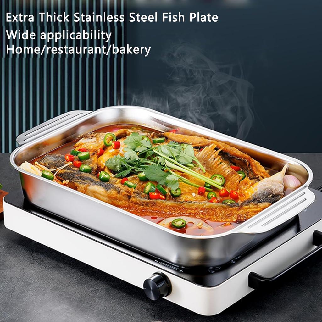 Kitchen barbecue plate food grade stainless steel non-stick induction cooker flat bottom barbecue plate kitchen accessories
