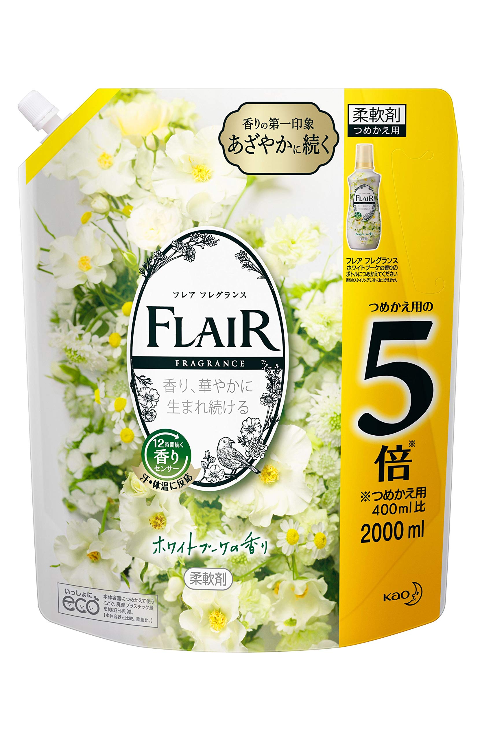 

Flare Fragrance Softener White Bouquet Refill Large Capacity 2000ml [Large Capacity] &