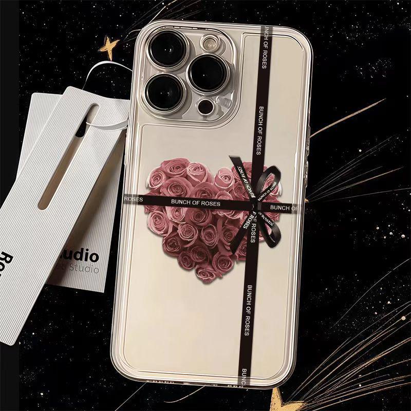

Love Heart Rose Soft Case for iPhone 17 Pro Max, Compatible with iPhone 13 Pro/16e/15/13/14 iPhone XS Max