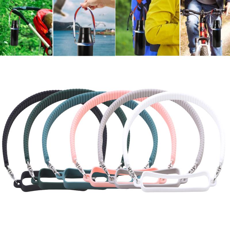 Rukojeť na láhev na vodu Popruh Držák na láhev na vodu Měkký Odolný Silikon Pro Většinu Lahví 8-40Oz Příslušenství ke kelímkům