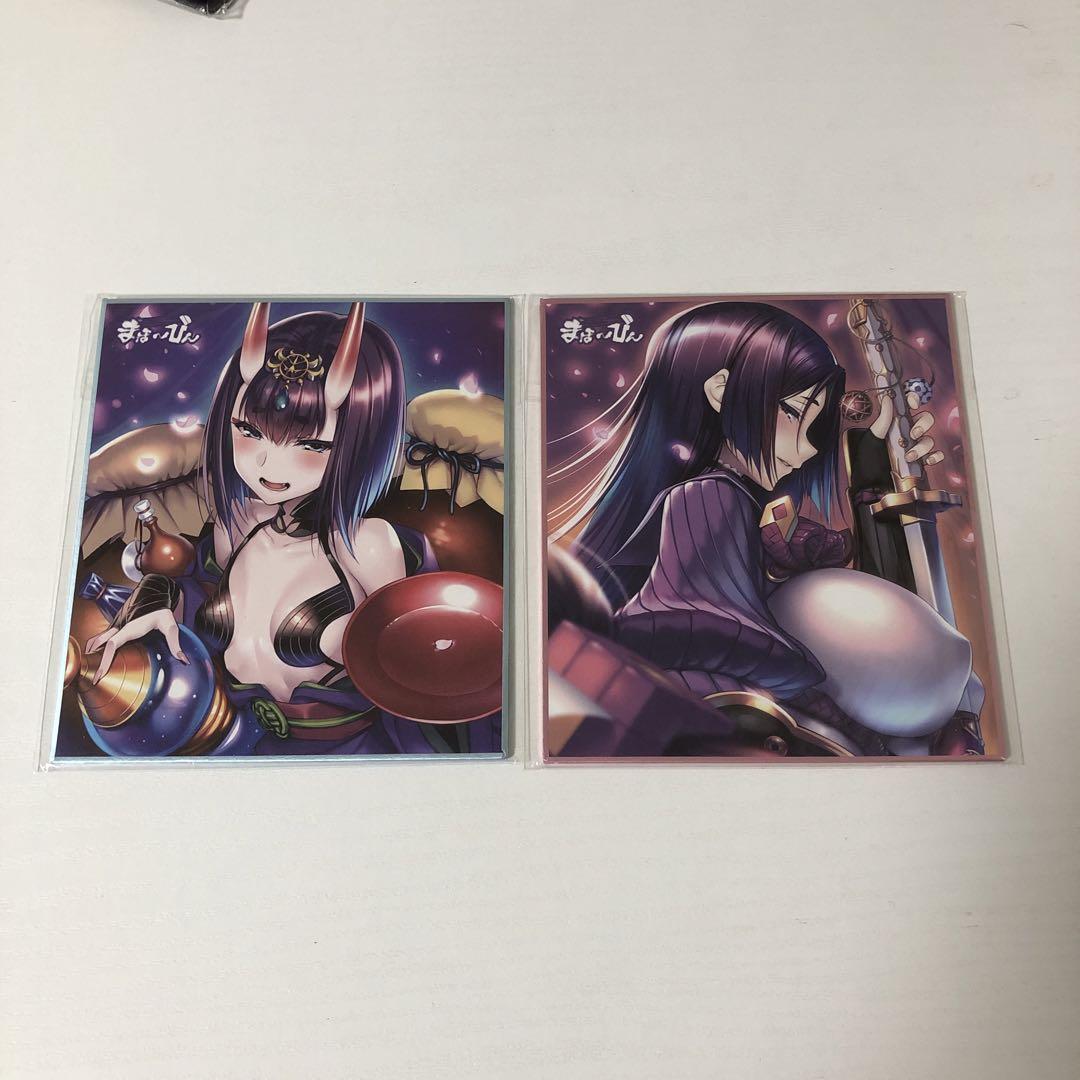 

[USED] Piro Mizu FGO Minamoto no Yorimitsu Shuten Doji Mini Shikishi