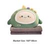 Cute Cartoon Air Conditioning Blanket Portable Sofa Back Cushion New Office Nap Cushion Blanket
