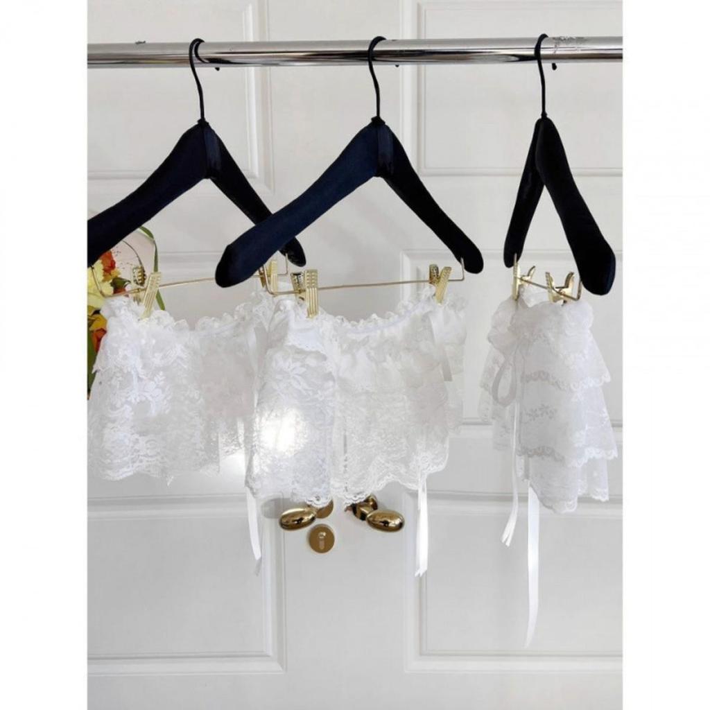 Korean Fashion Lace Irregular Skirt Curtain Flowers Lace Mesh Halfbody Skirt Women Summer Bottoms Jeans Decorative Hemline
