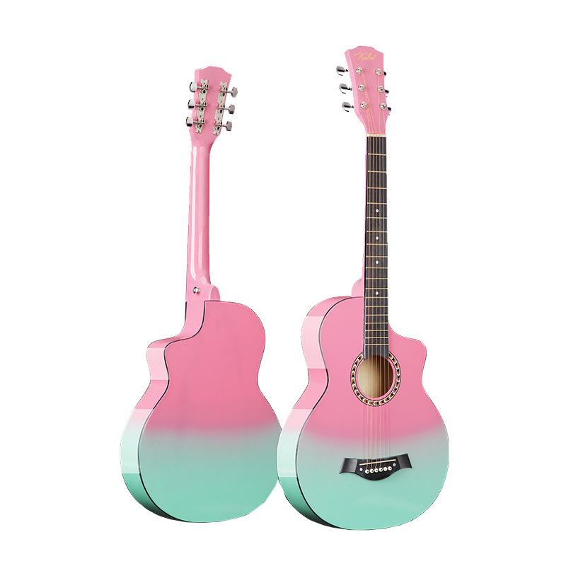 38-Inch Gradient Acoustic Wooden Guitar for Beginners