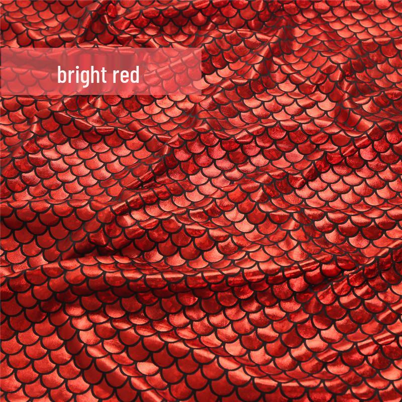 Laser Fish Scale Spandex Fabric for Mermaid Costumes and Stage Decorations