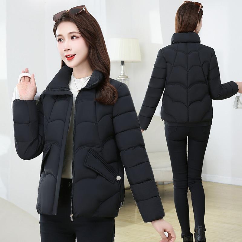 Cotton clothes short women's winter new thin warm cotton clothes fashionable stand-up collar small thickened bread clothes trendy