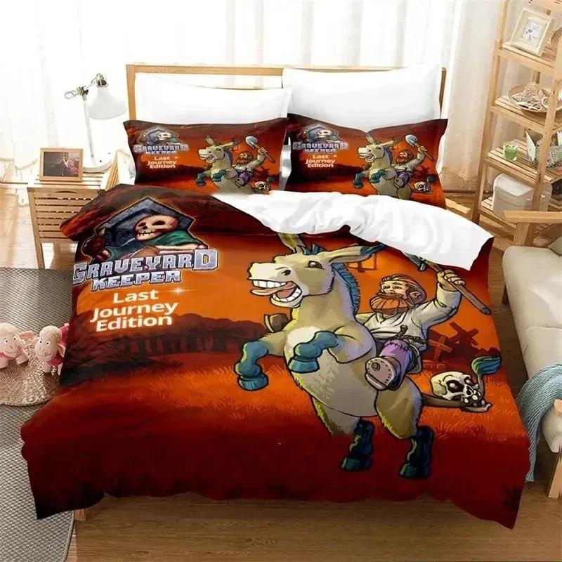 Game Graveyard Keeper Bedding SetDuvet Cover Comforter Bed Set Quilt Cover PillowcaseKing Queen Twin Size Boys Girls Adultse