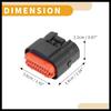 1Pc 1mm Series Universal Automotive ECU Connector - Car RV Truck Female Electrical Wire Connector Plug Waterproof - Plastic Black Orange 18 Pin