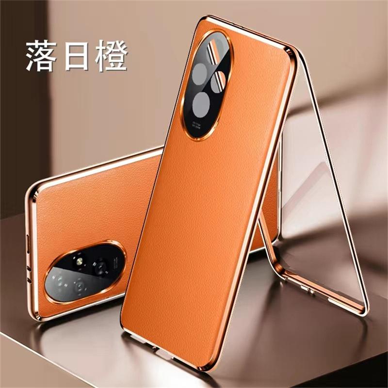 360 Full Case For Honor 200 Pro 5G Case Tempered Glass Leather Cover For Honor200 200Pro 100Pro Double Sided Protection Bumper