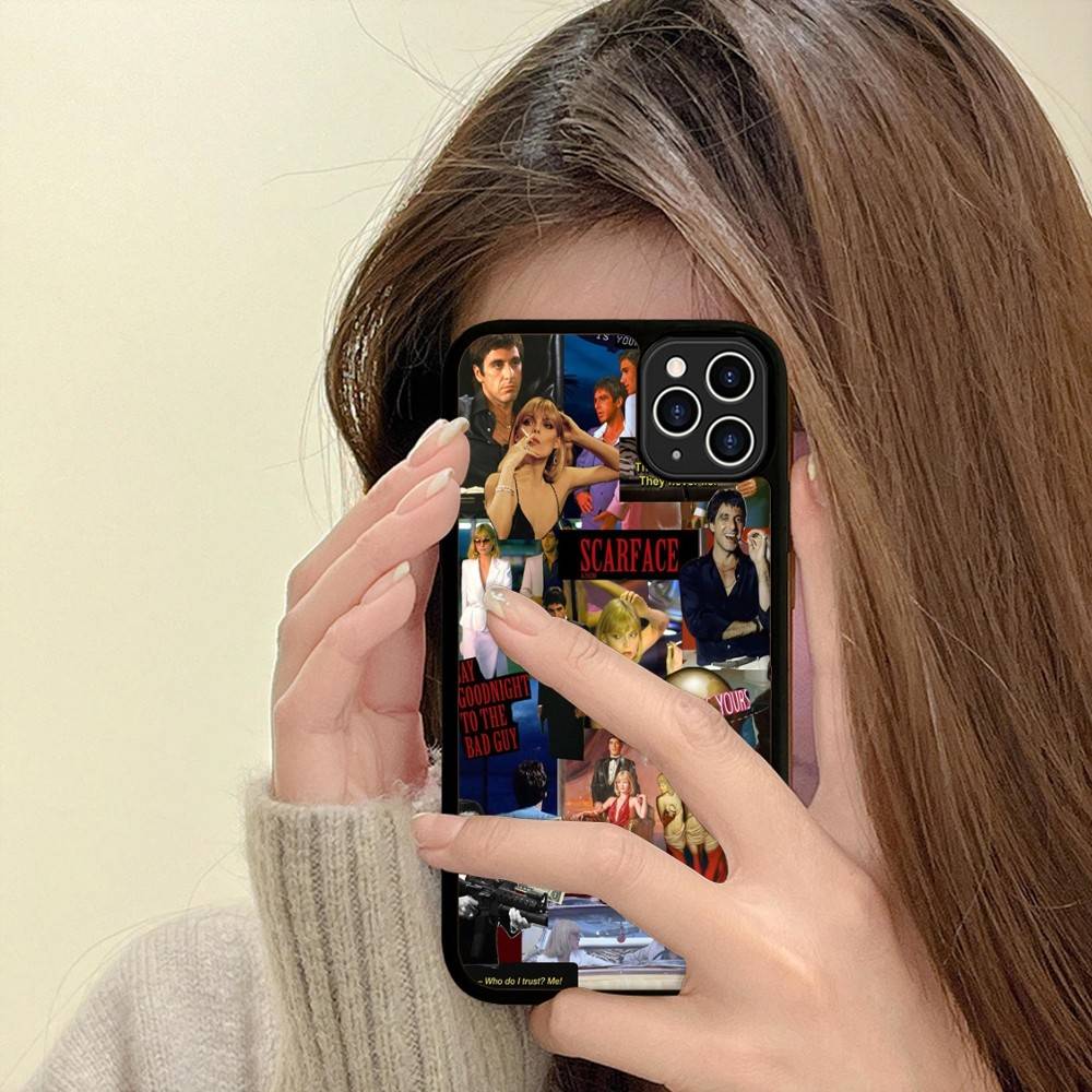 Vintage Classic S-scarface For iPhone 17 16 15 14 13 Pro 12 11 Pro Max Hard PC+TPU Phone Cases Back Cover