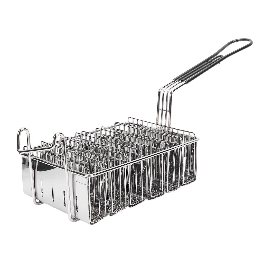 U Shape Taco Fryer Basket Stainless Steel Taco Holder Basket 6 Shells Deep Fryer with Long Handle for Kitchen