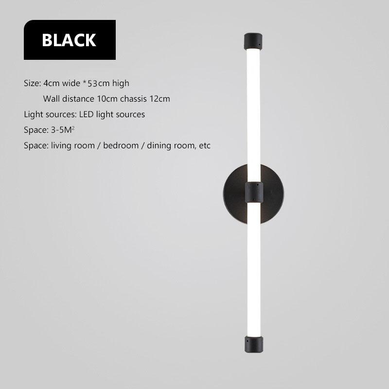 

Постмодернистский светодиодный настенный светильник, черное золото, железная трубка, настенные бра, светильник для гостиной, спальни, прикроватный декор, освещение 10W&Tricolor light