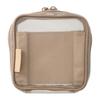 Mesh Square Pouch with for Decorating Marks Dividers, Notebooks, Brand, Beige, DA-PO01-BE