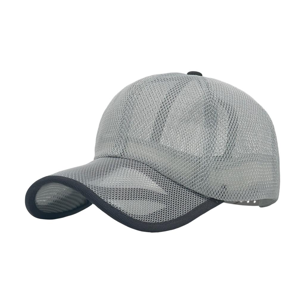 Cappellino estivo a rete traforata traspirante, Cappellino da baseball traspirante ricamato, Cappellino da baseball protettivo dal sole per viaggi all'aperto