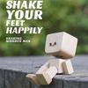 Christmas Shaking Wooden Man, Shaking Wooden Man Figurine With 12PCS Magnetic Expressions, Charming Little Wood Figure