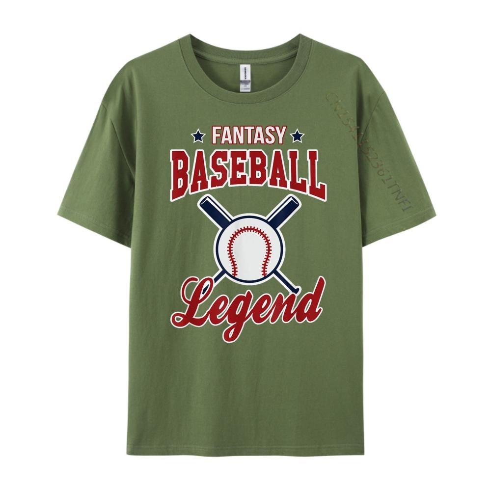 Fantasy Baseball Legend Fantasy Baseball Design White Graphic Tee Autumn Men's Shirt Camisetas Hombre