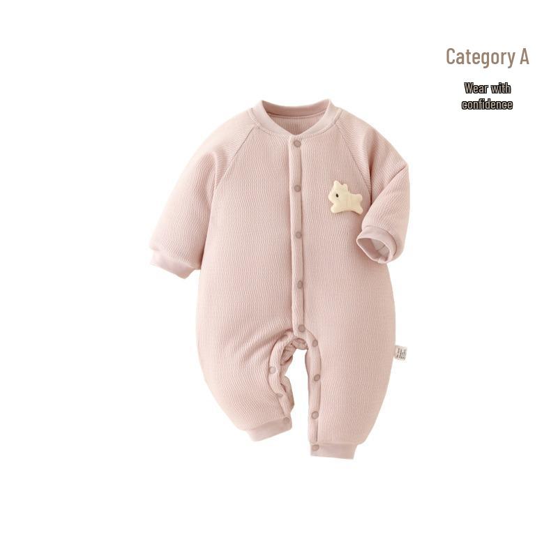180g Extra Thick Quilted Winter Baby Romper - Pure Cotton, Class A, Warm Onesie