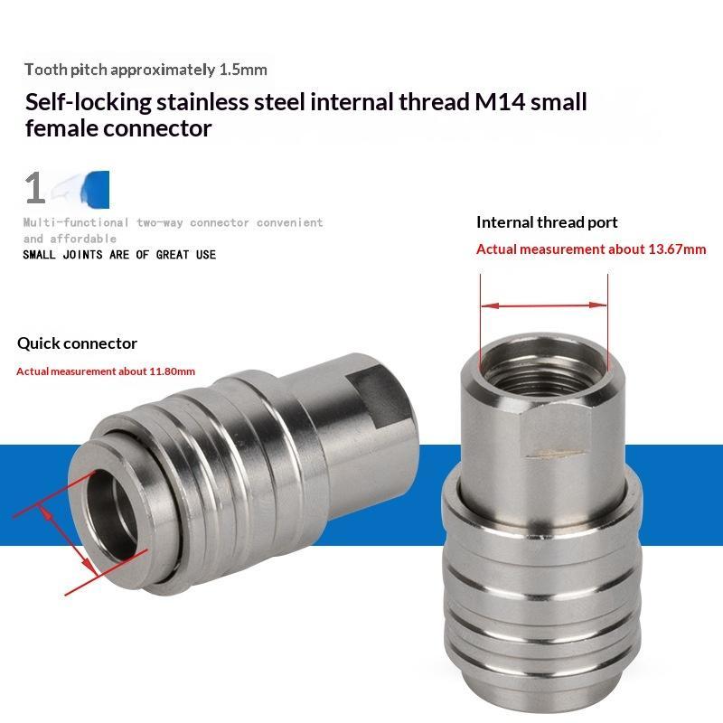 M14 X 1.5 Male Female Quick Connect Set Leak Proof Rust Resistant for DIY Home Garden Pressure Watering System Install
