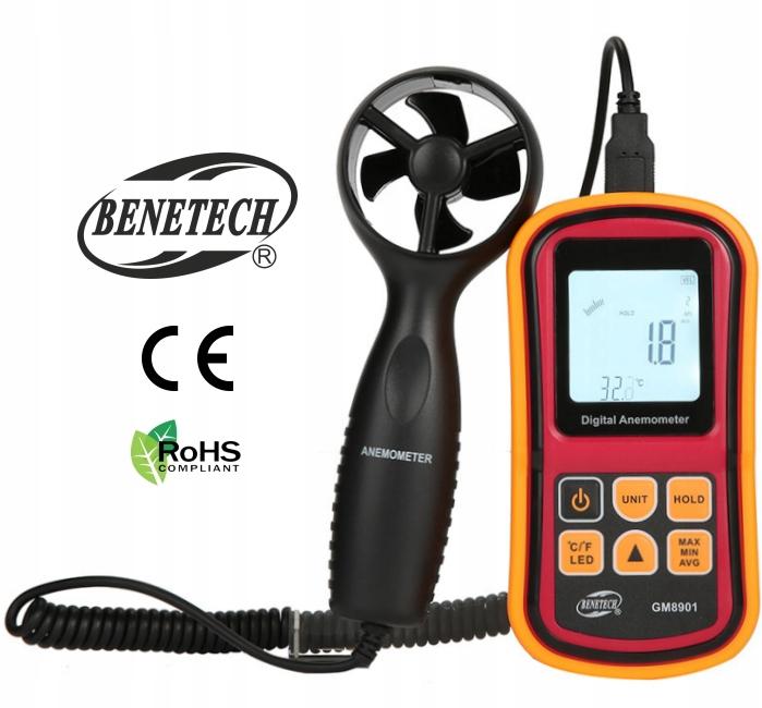 Anemometer Wind Gauge Temperature Air Speed Measurement