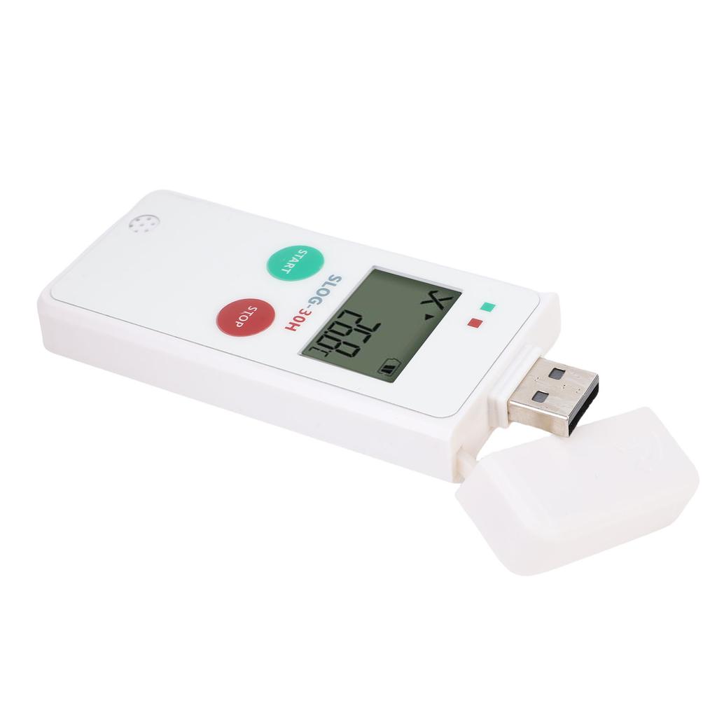 Reusable Temperature Humidity Data Logger High Accuracy USB Digital Temperature Recorder with PDF CSV Reports 65000