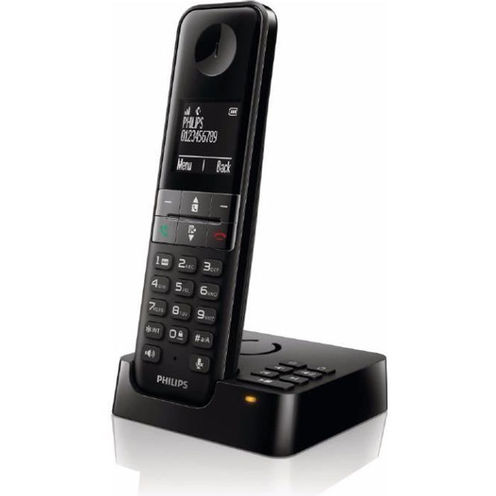 Téléphone sans fil DECT Philips D4751B - 2 combinés - écran 4,6 cm - répondeur intégré