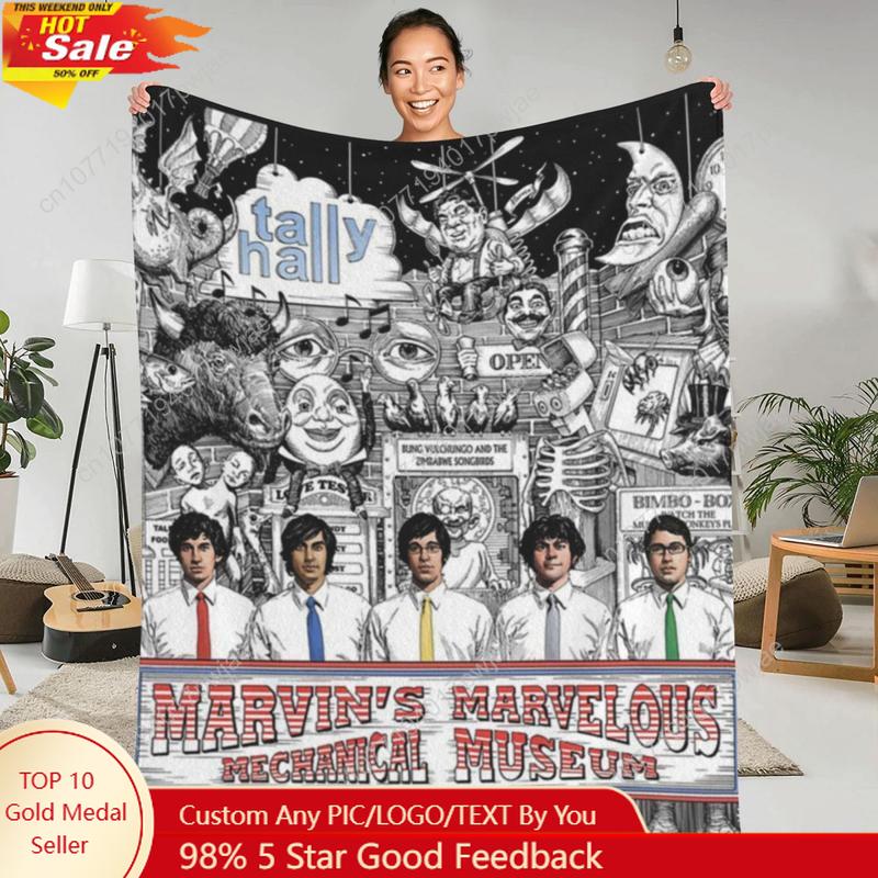 Tally Hall Decken Rockmusik Band Reise Flanell Überwurfdecke Warm Weich Outdoor Design Tagesdecke Geburtstagsgeschenk