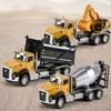 New 1:50 Car Toy Truck Model Pull Back Alloy Diecast Vehicle Fire Military Engineering Garbage Trucks Toys For Children's Gift
