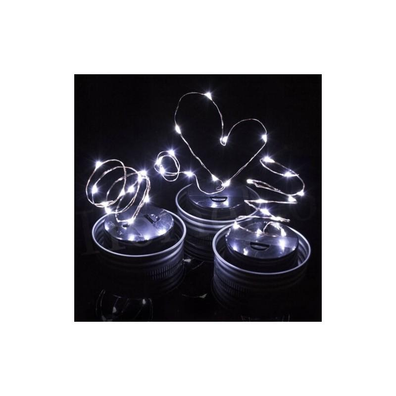 Premium Quality Led Fairy Light Solar Mason Jar Lid Light Color Changing For Yard And Room Decor