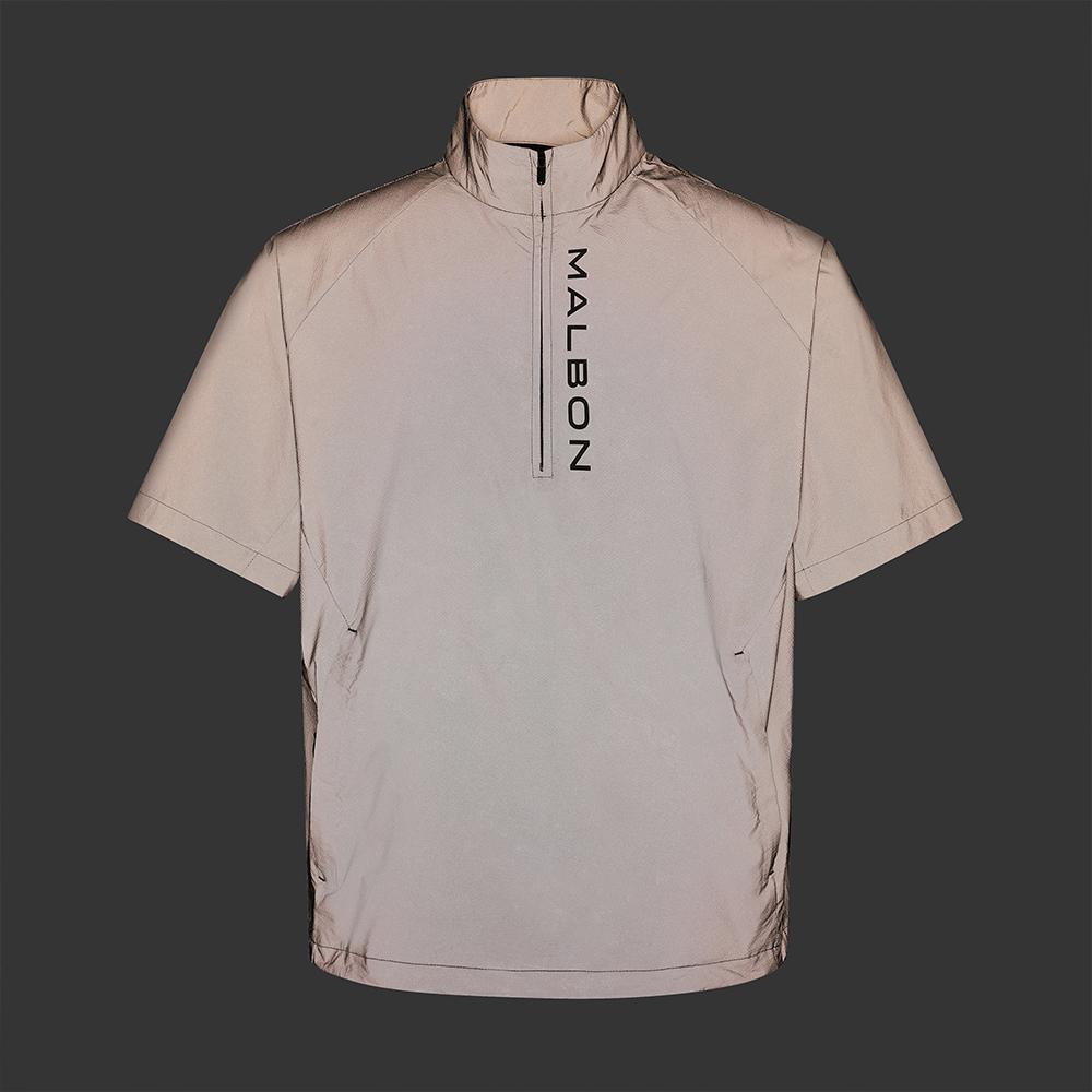 MALBON GOLF Performance Short Sleeve Anorak Light Gray (Man)