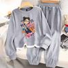 Women Suits Sets Large Size Pullover Sweatshirt Pants Thickened Top Longs Pants Two-piece Oversize 2PC Suit