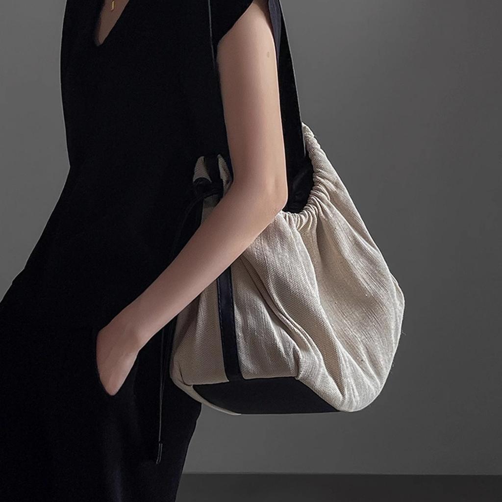 Leisure Women's Canvas Tote Bag Lightweight Large Capacity Travel One Shoulder Crossbody Bags Temperament Commuter Handbags