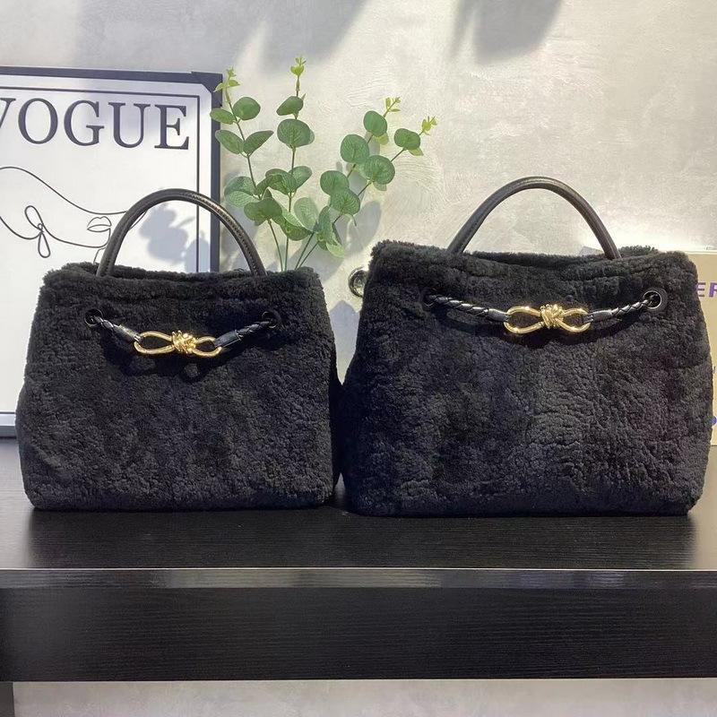 2025 Nowy Styl Torba Damska z Prawdziwej Skóry Skóra Naturalna Skóra Krowia Skóra Owcza Zamsz Chwost Dekoracyjny Retro Duża Pojemność Modna Torebka