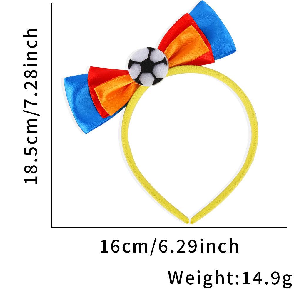 European Cup US Canada Ink Headband Flag Bow Decoration Hair Accessories Fans Football League Cheering Headbands Uniform
