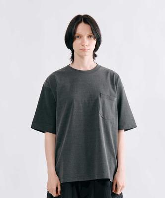 SMITHARMOR [Unisex] Taze Pigment Washed Pocket T-Shirt_Charcoal