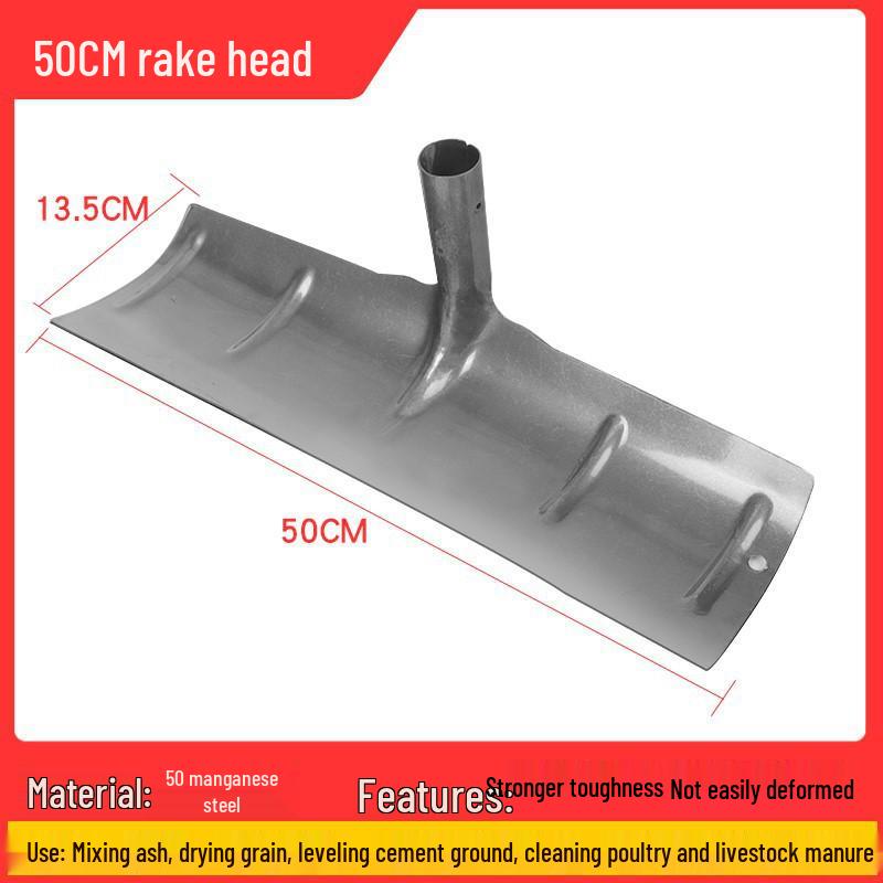 Large Manganese Steel Scraper Rake for Concrete, Cement, Sand, Gravel, and Grain