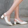 Sandali Estivi da Donna con Cinturini Posteriori Moda Scarpe Rosa Giallo Bianco per Ragazze Dolci Tacchi Medi Scarpe da Matrimonio Taglie Grandi da Donna